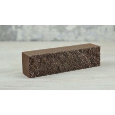 Brick chipped marble half wall Brown "Slim Stone"