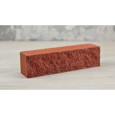 Brick chipped marble half wall Red "Slim Stone"